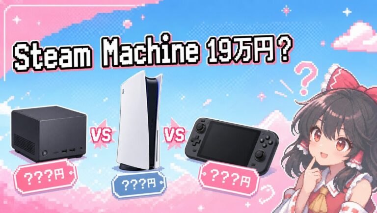 Steam Machine 19万円は高いのか？同等スペック自作PCとPS5 Pro・Switch 2で徹底価格比較